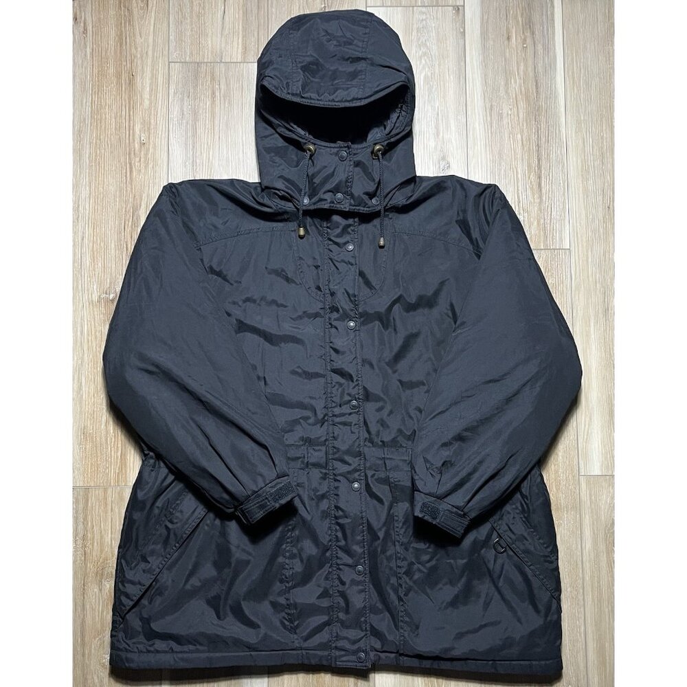 Vintage Cabelas Hooded Black Parka Coat Jacket - Women Size XXL